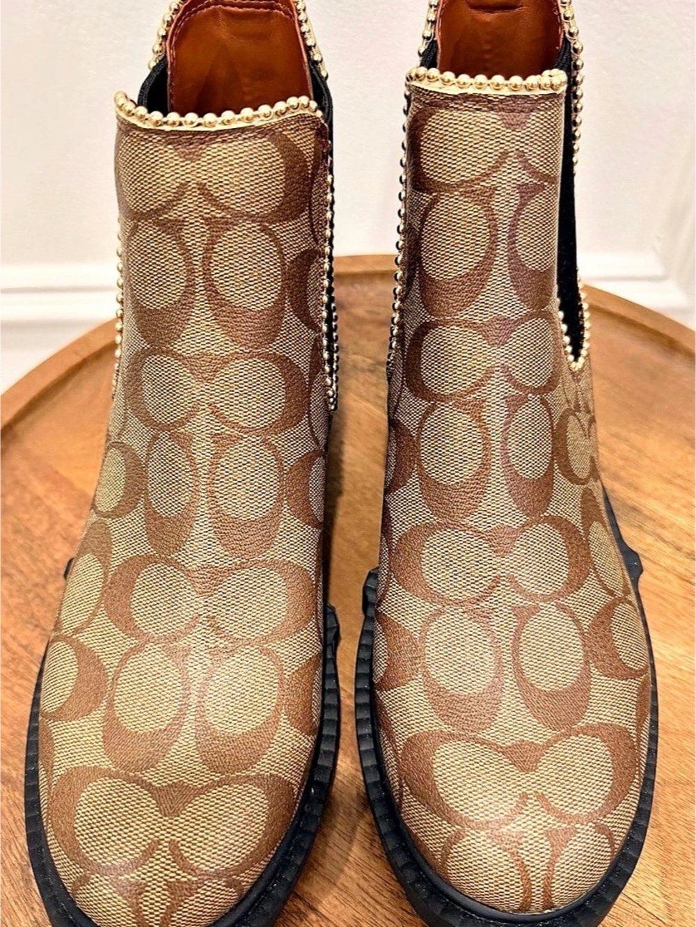 Coach Lory Boot Signature Ankle Boots US 7 New